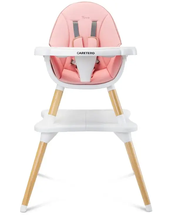 Дитячий стільчик для годування Caretero Tuva Pink
